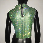 Load image into Gallery viewer, Rhinestone Mock Neck Top
