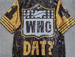 Load image into Gallery viewer, NOS “Who Dat” Sequin Jersey Tunic/Dress
