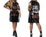 Laden Sie das Bild in den Galerie-Viewer, NOS “Who Dat” Sequin Jersey Tunic/Dress
