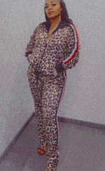 Load image into Gallery viewer, Striped Leopard Tracksuit
