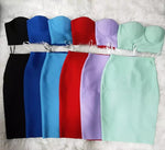 Ladda upp bild till gallerivisning, Bad Bad Bandage Skirt Set (Assorted Colors)
