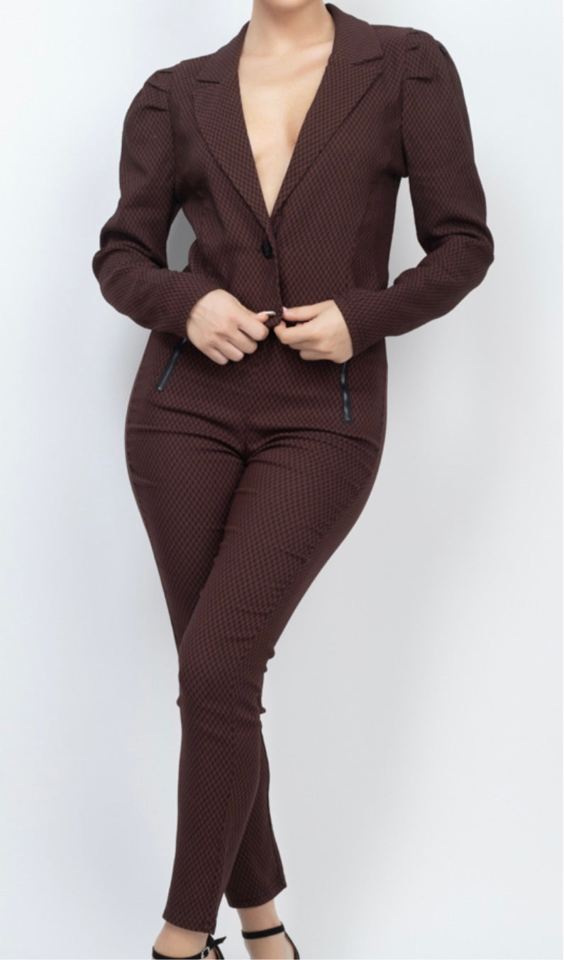 Strictly Business Cropped Pant Suit